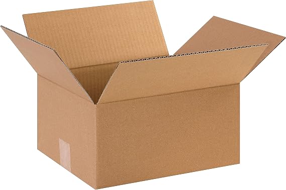 The Packaging Wholesalers 12 x 10 x 6 Inches Shipping Boxes, 25-Count (BS121006)